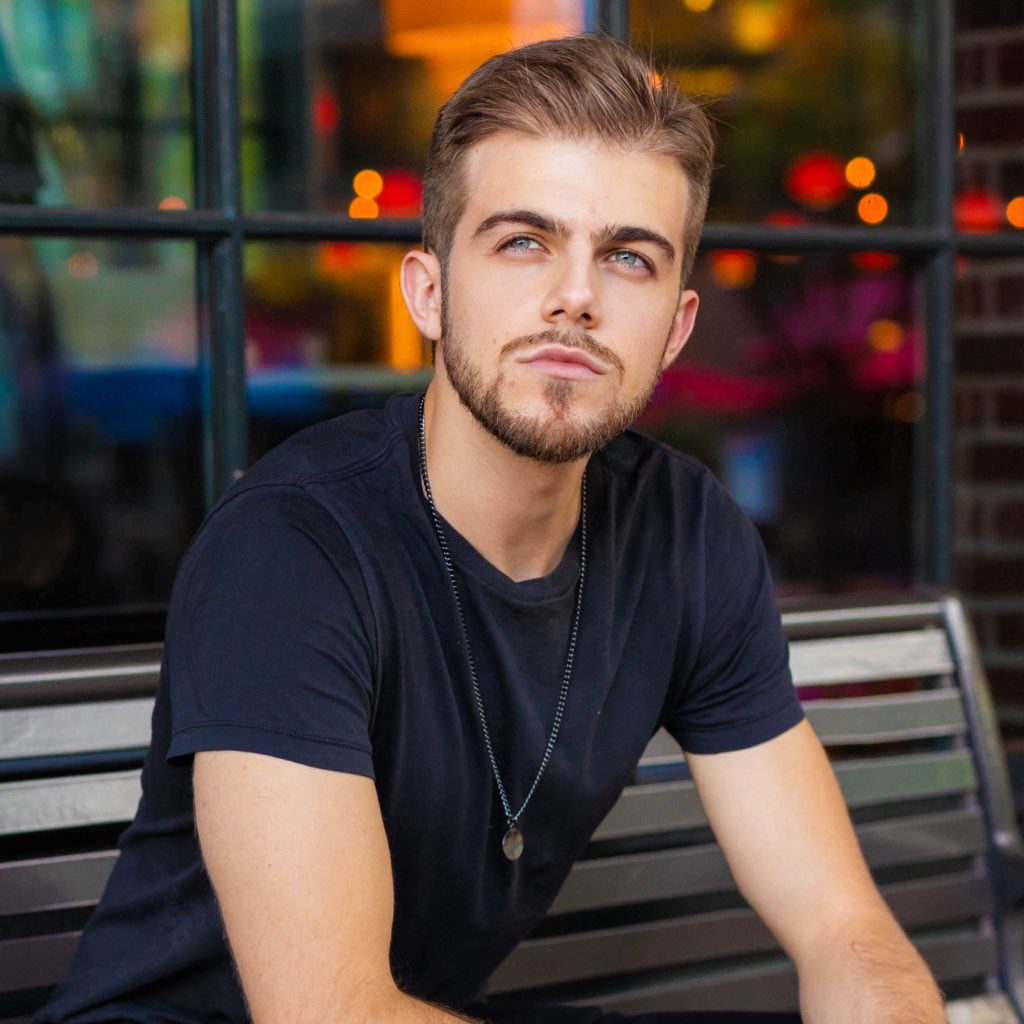 portrait of handsome man looking at camera